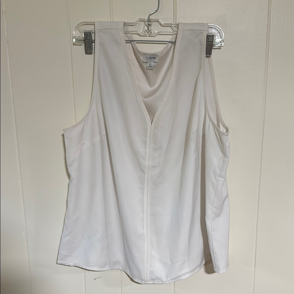 J. Crew White Sleeveless Tank Top